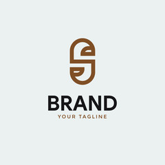 minimalist abstract letter s logo template design editable	
