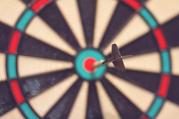 Dart Bullseye Schuss in die Mitte