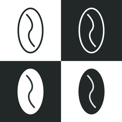 Coffee beam vector icon. Coffee beam illustration. Coffee beam flat icon.