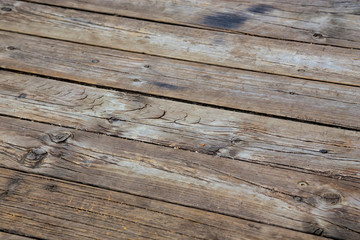 closeup of timber pier near Kuranda in Tropical North Queensland, Australia