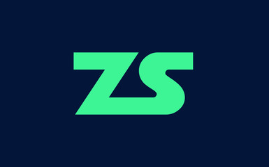 Fototapeta premium ZS or SZ and Z, S Uppercase Letter Initial Logo Design, Vector Template