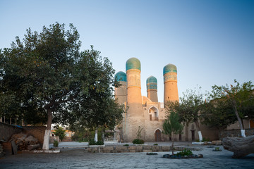 Char Minor (Chor Minor) madrasa in the historic city of Bukhara. Uzbekistan
