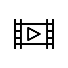 Video Icon Logo Vector Illustration. Video player icon design vector template. Trendy Video vector icon flat design for website, symbol, logo, icon, sign, app, UI.