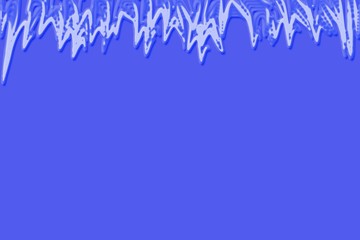 Beautiful abstract pattern with blue background icicles top on white background for decoration design.