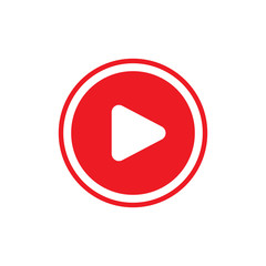 Video Icon Logo Vector Illustration. Video player icon design vector template. Trendy Video vector icon flat design for website, symbol, logo, icon, sign, app, UI.