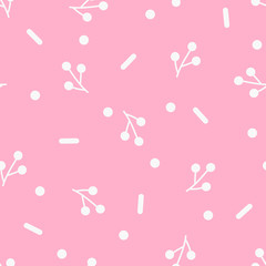 Tender floral seamless pattern, simple abstract vector graphics.