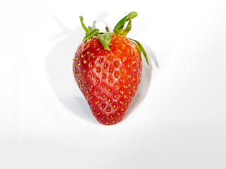 fraise sur fond blanc