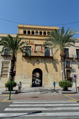 The municipality building on the Plaza de Baix in Elche, a UNESCO world heritage site because of its palm groves