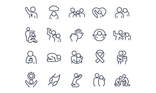 Domestic Violence icons vector design 