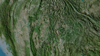 Fototapeta na wymiar Shan, Myanmar - outlined. Satellite
