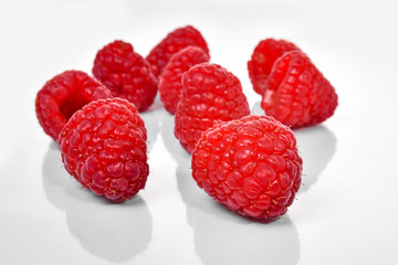 healthy fresh tasty red raspberry fruit