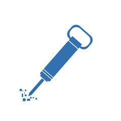 Jackhammer icon. Simple illustration of jackhammer vector icon for web on white background