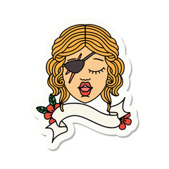 human rogue character face sticker