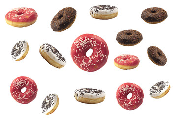 Fototapeta na wymiar Ciambelle americane con glassa di donuts