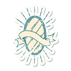 grunge sticker of tattoo style shining mirror