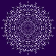 Flower Mandala. Vintage decorative elements. Oriental drawing, vector illustration.