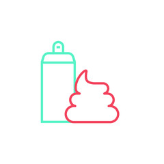 hair foam icon vector