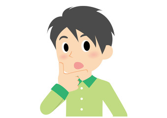 男性の表情　疑問