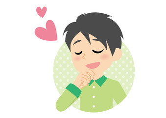 男性の表情　うっとり