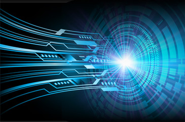 blue eye cyber circuit future technology concept background