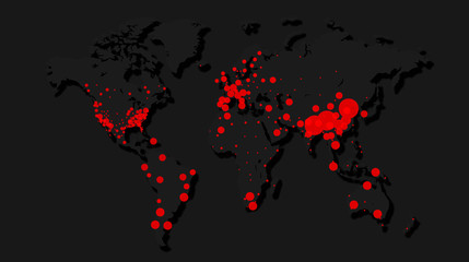 World Map Confirmed Cases Coronavirus Covid-19