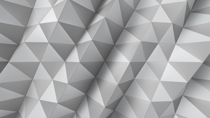Fototapeta premium Geometric Polygon Wall abstract mesh structure 3D illustration background.