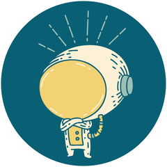 icon of tattoo style astronaut © lineartestpilot