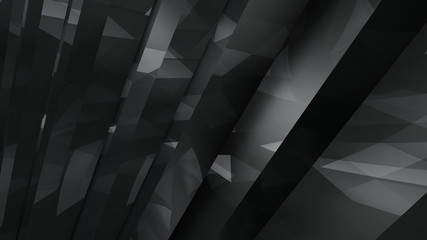 Obraz premium Geometric Polygon Wall abstract mesh structure 3D illustration background.