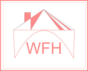 work from home abstract line design