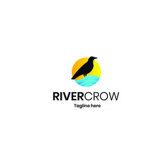 company logo vector crow design.