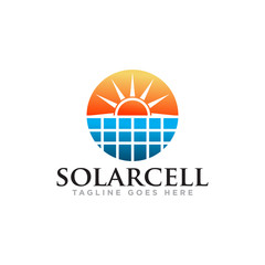 Solar Energy Logo Design Vector