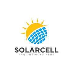 Solar Energy Logo Design Vector