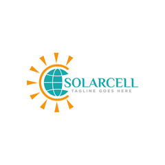 Solar Energy Logo Design Vector