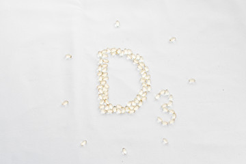 vitamin d3. medicine pills, drugs. health.