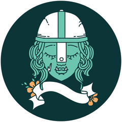 orc fighter character face icon