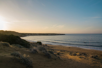 sunset over the sea Paphos Cyprus
