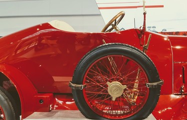 vintage red car
