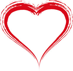 Heart brushes vector image symbol of love