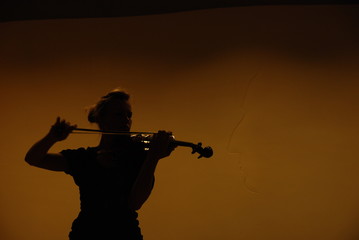 Fototapeta na wymiar Violin player