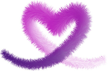 fur heart vector image of Valentine's day love symbol