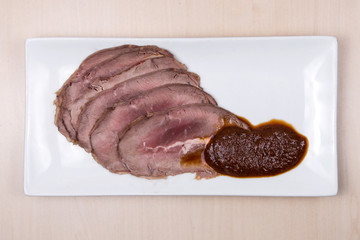Roast beef with gravy