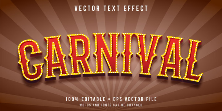 Editable text effect - carnival circus style