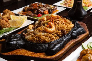Chinese rice noodle with sea foods