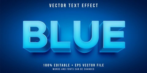 Editable text effect - blue color style