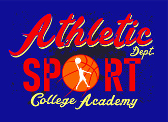 American College Athletic Academy print and embroidery graphic designs vector art