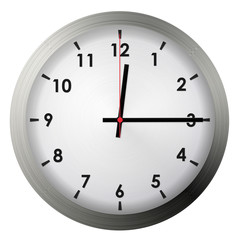 Analog metal wall clock