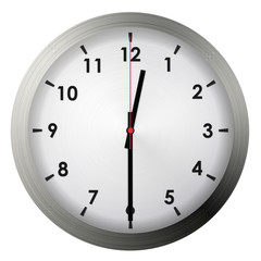 Analog metal wall clock