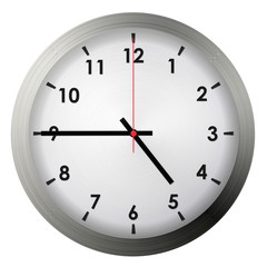 Analog metal wall clock