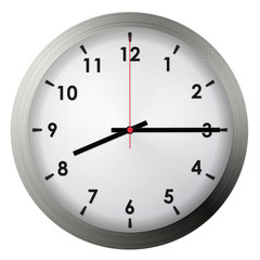 Analog metal wall clock