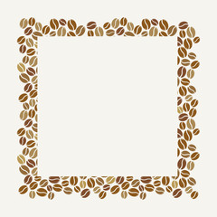 Blank square coffee beans frame